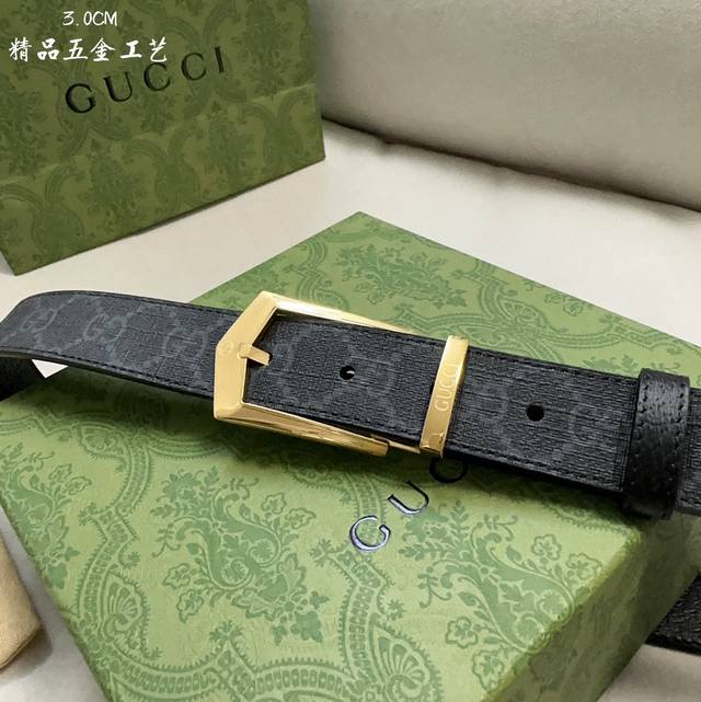 原单对版窄款针扣系列 男女通用 古琦gucci 宽度3.0 Cm 简单大方 精品五金 佩戴效果非常不错 送礼自用最佳推荐