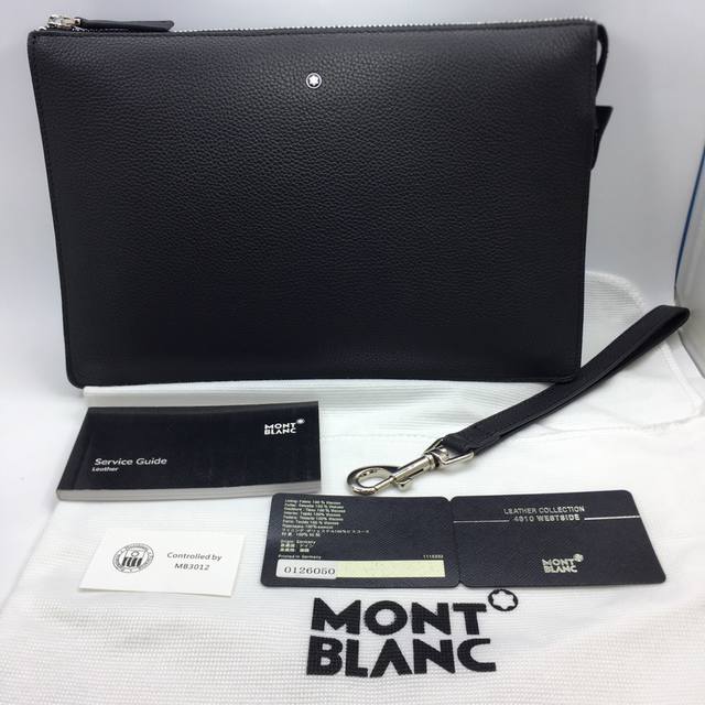 Montblanc 万宝龙 大班软皮粒纹系列手包型号 126050#2893209材质 原版粒纹头层牛皮款式 购版打造 顶级品质 包装 专柜同步尺寸 28*18