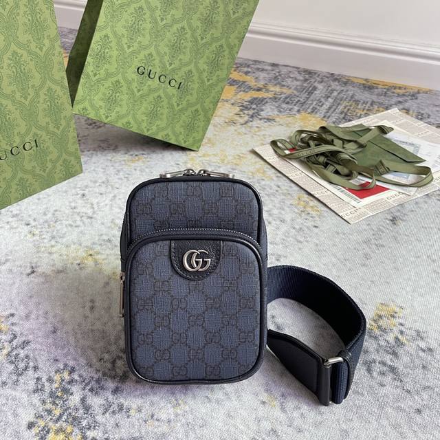 Gucci新款专柜品质 顶级原单货 实物实拍 款号752565宝蓝尺寸 宽12X高18X侧宽6.9 出货啦