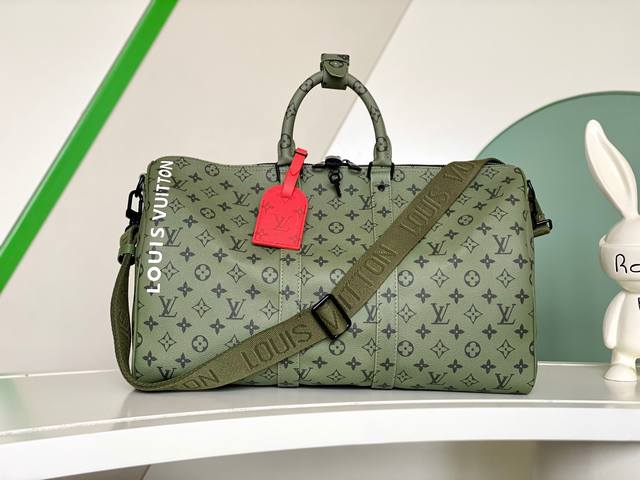 海原外单 独实家拍 M23962 顶级原单 本款 Keepall Bandouli re 45 旅行袋出自 Monogram Tones 系列 以秋季清新色调搭