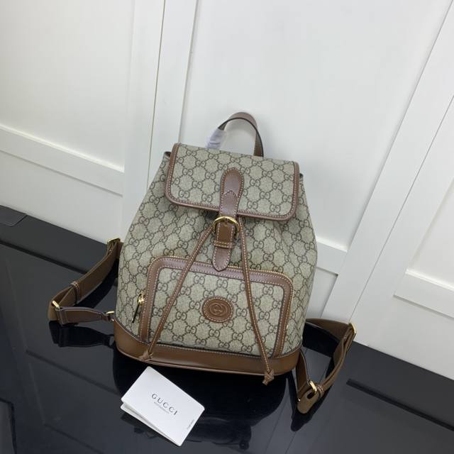 Gucci新款专柜品质 原厂皮 实物实拍 款号 674147杏棕 尺寸 W2 Xh30Xd13Cm