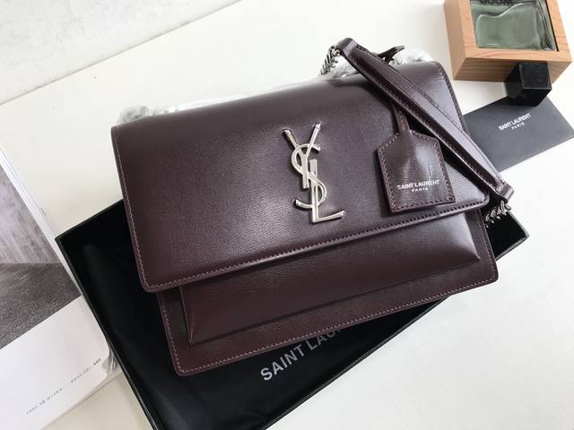 手搓纹 Y家 经典爆款 Saint Laurent 链条风琴包 442906 明星同款走秀款 顶级进口原单牛皮手搓纹高级定制正品对版真空电镀五金 皮质 金属等做