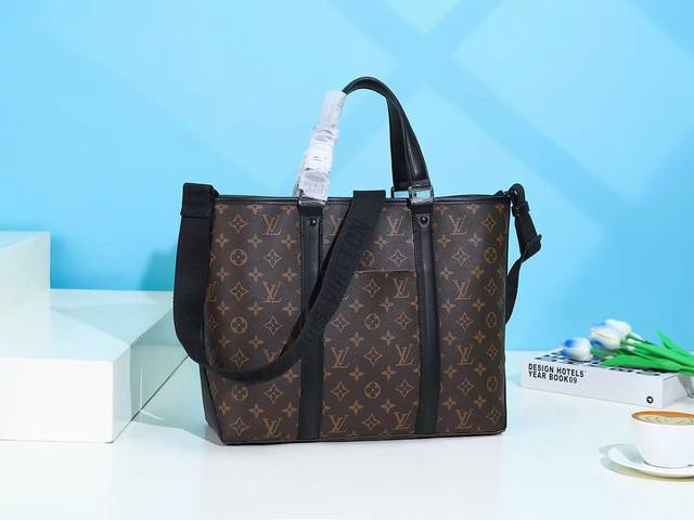 M45734 顶级原单 独家实拍week-End Tote 手袋回望经典 Week-End 手袋设计 以 Monogram Macassar 帆布塑造充裕空间