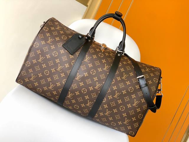 顶级原单 M56711 M56713 M56714 Keepall 4 0 5 5旅行袋 由全新标志性黑灰monogram Eclipse帆布裁制而成 自1 年