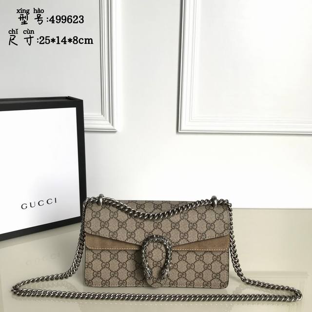 正品级500 Ddd Gucci新款专柜品质 顶级原单货 实物实拍 款号 499623 尺寸 25X14X8 材质 高级pvc配原厂头层磨砂牛皮 最新款精美酒神