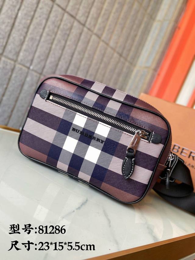 Burberry 巴宝莉 81286 Ddd Vintage格子腰包 男女通用斜挎包 胸包 经典logo搭配原厂工艺材质 休闲百搭斜挎包 采用精湛镶嵌细工 实物