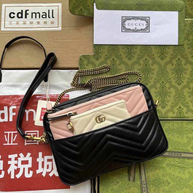 双十一特价 原厂皮配 Cdfmall三亚免税店手提袋 双g多用途迷你手袋多功能配饰为典藏单品赋予了新的意义 这款迷你手袋可用作肩背包 亦可搭配手拿包和钥匙包打造