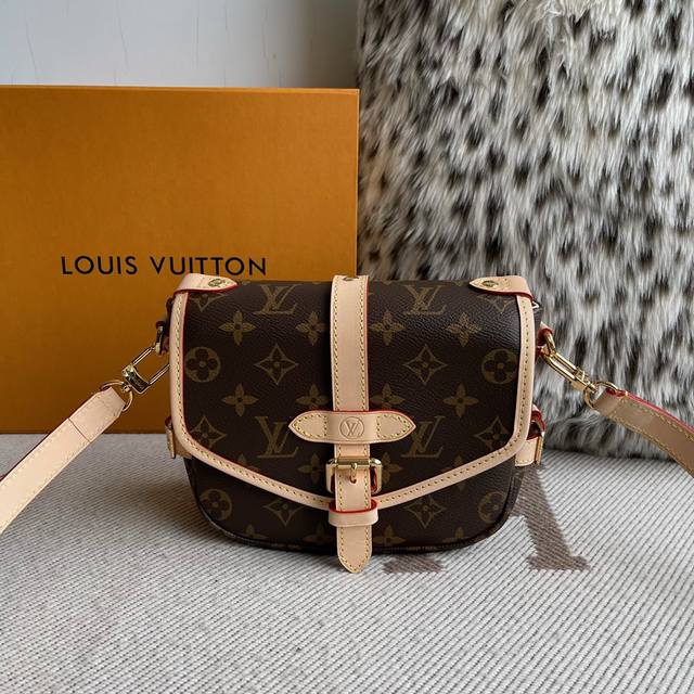 免税 Ddd Lv路易威登 Louis Vuitton Ddd 23年官网代购新版lv路易威登 Ddd Saumur Bb双子星老花邮差包 Ddd Saumur