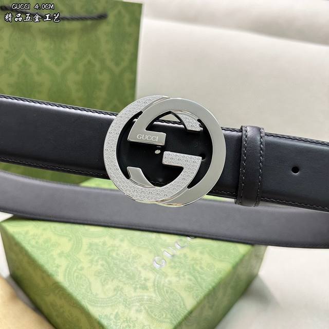 Gucci古奇男士 宽度4 0Cm 简单大方 精品五金 进口皮 佩戴效果非常不错 送礼自用最佳推荐 Ddd