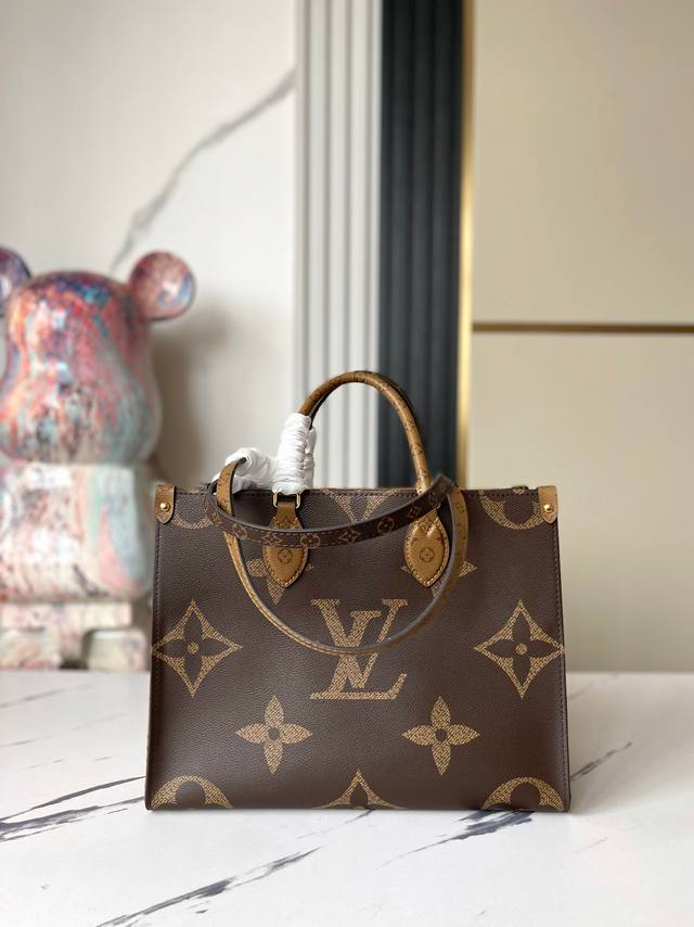 海外顶级原单 独实家拍 M45039全钢复刻onthego 中号手袋onthego 中号手袋将经典 Monogram 帆布与 Monogram Reverse