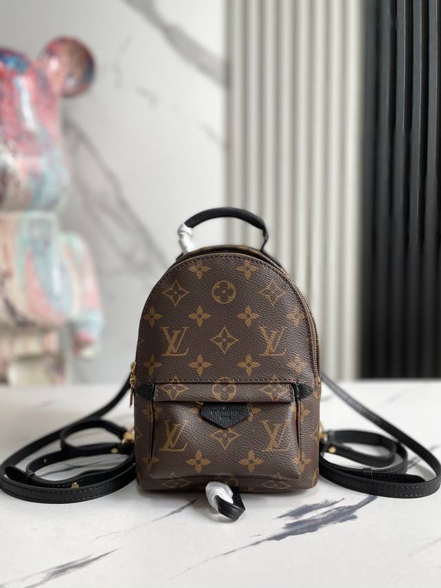 海外顶级原单 独家实拍 新版本 品质型号 M44873 Mini 背包 Monogram Backpack Mini 双肩包彩色花nicolas Ghesqui