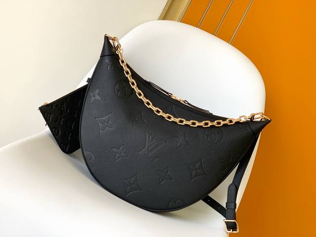 M46725黑色 M46739米白 M46738杏色顶级原单 本款 Loop Hobo 手袋选用柔软 Monogram Empreinte 牛皮革塑造贴合身形的