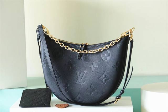 顶级原单 空压黑色 Ddd Loop Hobo 手袋选用柔软 Monogram Empreinte 牛皮革塑造贴合身形的潮流半月构型 M46725黑色 M467