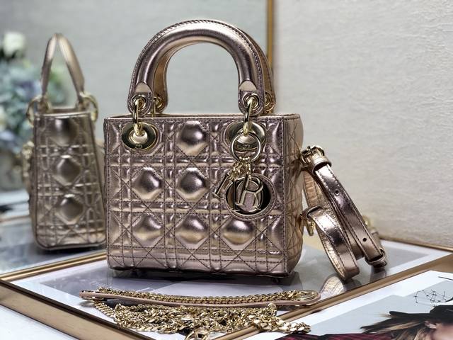 香槟色 爆款回货 Lady Dior Mini 17Cm 6603