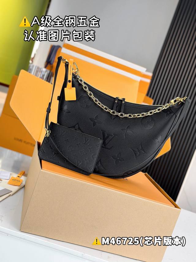 特级mb原厂皮 Loop Hobo 手袋 型号 M46725 材料 A+级全钢五金 进口原厂皮 包装 全套特级免税mb包装 尺寸 38X26X10Cm