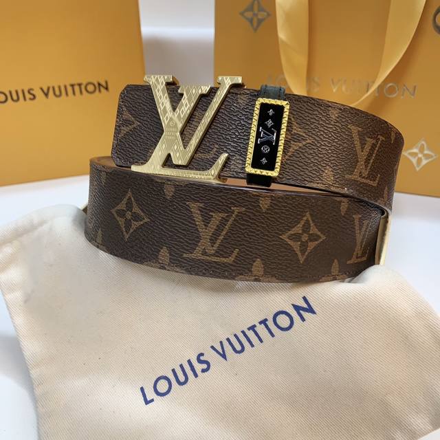 Lv 路易威登官网同步 高端原单精品 宽度4.0Cm搭配设计 纯钢精品电镀五金 工艺精湛 双面进口小牛皮