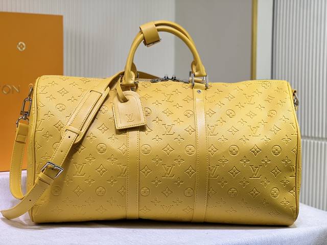 23748 23749 23750 23751 41416 本款 Keepall Bandouli re 50 旅行袋为 Monogram Shadow 皮革铺