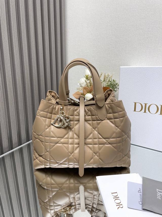 Dior Toujours 手袋 棕色中号 这款dior Toujours 手袋于二零二三春夏系列发布秀精彩亮相,休闲实用的设计别具一格.采用棕色牛皮革精心制作