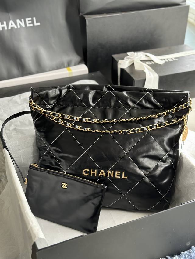 顶级货_ 法国 高端定制品 Chane1 As3261# Chanel 2022新品 油蜡皮 小胎牛皮 索口购物袋 独家实拍香奈儿链条包 单肩包 秋冬走秀款柔软