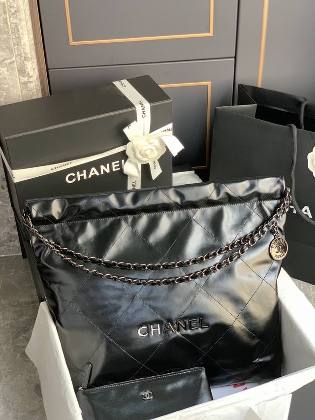 顶级货_ 法国 高端定制品 Chane1 As3261# Chanel 2022新品 油蜡皮 小胎牛皮 索口购物袋 独家实拍香奈儿链条包 单肩包 秋冬走秀款柔软