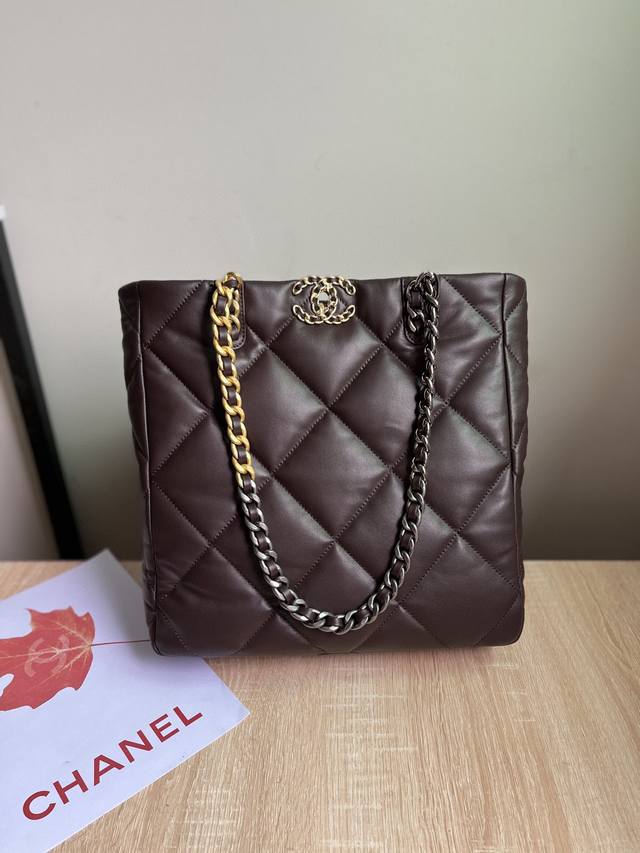 Chanel 型号3519# 19 Shopping Bag 原单进口小羊皮 里配原版布 原版五金 尺寸30Cmx37Cmx10Cm