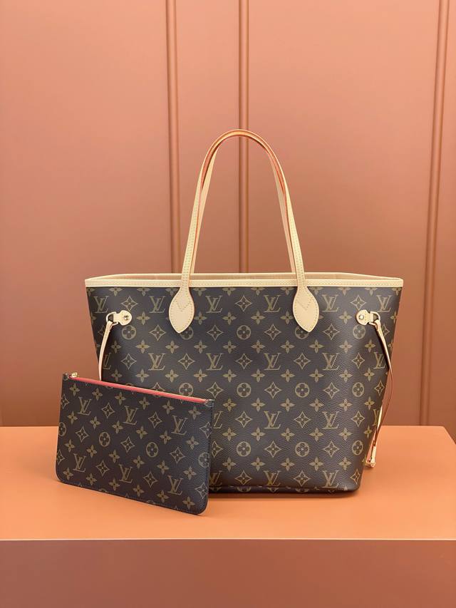 特级mb芯片版原厂皮 Neverfull 中号手袋 型号 M41177 材料 A级全钢五金 进口原厂面料 包装 全套原厂免税mb包装 尺寸 31X28X14Cm