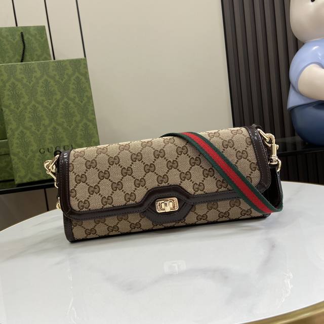 配全套原厂绿盒包装 新品 Gucci Luce系列小号肩背包 Gucci Luce系列包袋散发着浓郁的俏皮感和趣味感 Luce 在意大利语中意为 光明 经典gg