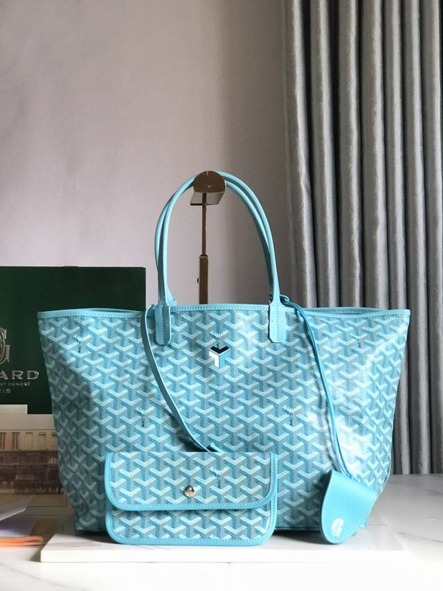 正品级 Saint Louis Pm 限量松石蓝定制三色y形彩绘，一个包形两种风格 Goyard 戈雅 经多次研究与改良，不断提升面料与皮质，全