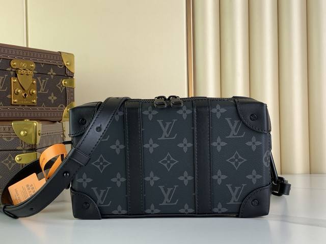 顶级原单【Trunk Wallet 手袋】M69838 Trunk Wallet 手袋取材经典 Monogram Eclipse Dhx帆布，其加固边角