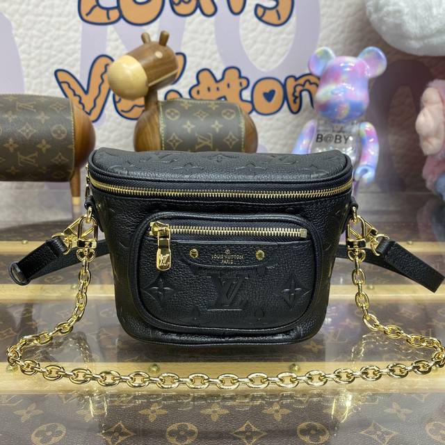 特惠 Mini Bumbag 链条腰包手袋 M83219灰色丝印 M46917黑色 M83275奶白 M85636蓝色丝印 M82335老花 本款链条包