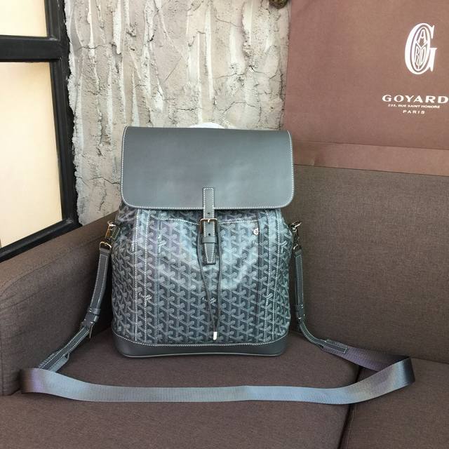 特惠 GOYARD 戈雅 双肩背包轻便 耐磨材质，160年来源自19世纪的点画式Y字印花面料和始终如一size31*15*40，