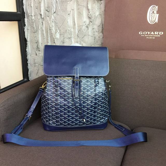 特惠 GOYARD 戈雅 双肩背包轻便 耐磨材质，160年来源自19世纪的点画式Y字印花面料和始终如一size31*15*40，