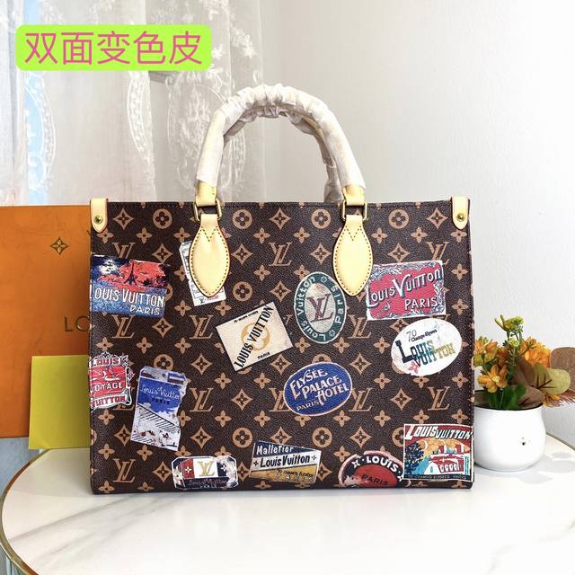 变色皮，无折痕升级版，，M11262，M40518 Onthego 中号手袋onthego 中号手袋将经典 Monogram 帆布与 Monogram Reve