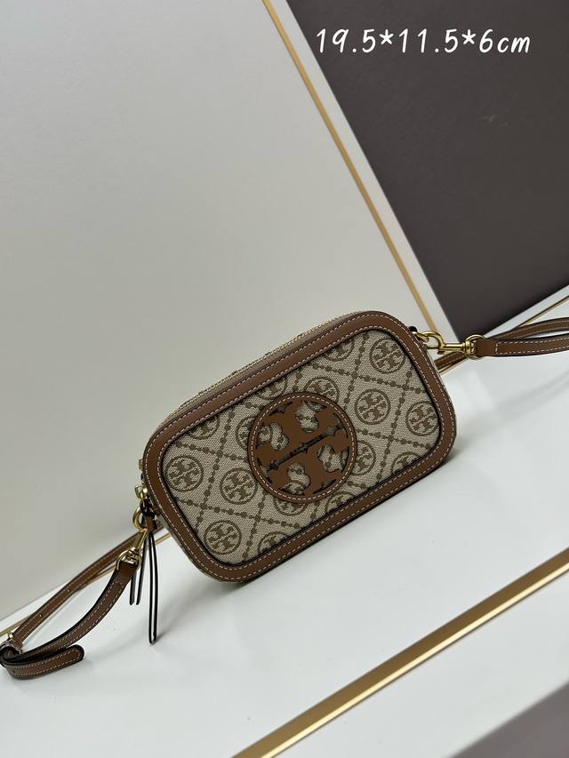 原单质量 新品注意细节 Tory Burch 汤丽柏琦 2024新春新相机包， 搭配吊牌贴纸，仿为标，胶袋，品牌考贝纸 Miller老花相机包，双拉链，尺寸：1