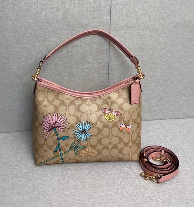 Coach蔻驰最新款laurel Cu393 系列 Xobsered限量款花朵蝴蝶印花非常漂亮30*24*12Cm