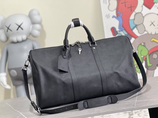 头层皮 顶级原单型号m33400 41416. Keepall 50 旅行袋 配肩带 男装艺术总监virgil Abloh以新颖的设计概念为品牌钟爱的keepa