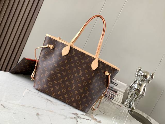 出厂价 特级mb原厂皮 Neverfull 中号手袋 型号：M41177芯片版 材料：A级全钢五金，进口原厂面料 包装：全套原厂免税mb包装 尺寸：31X28.