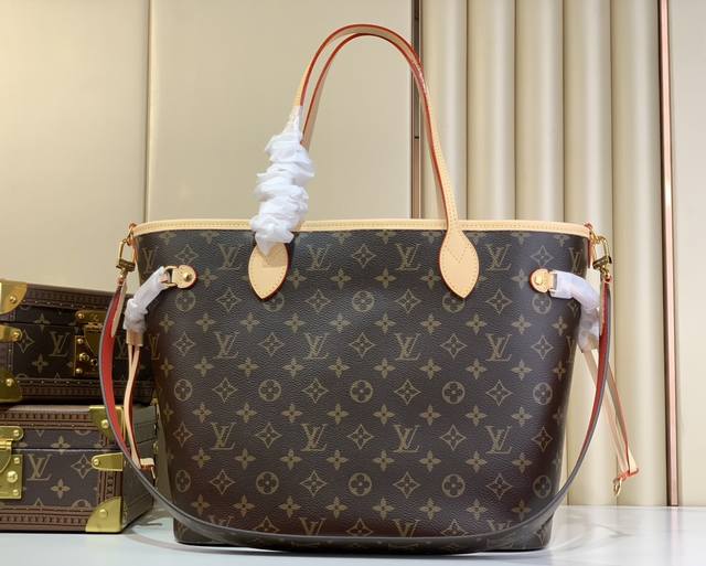 出厂价 Neverfull Bandouliere Inside Out中号手袋 M12257老花 玫红 M11947老花 黄 M12096老花 红 作为路登的