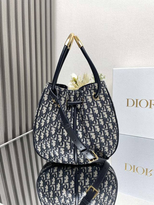 Dior Nolita 手袋 中号 这款 Dior Nolita 手袋是二零二四秋季成衣系列新品，以时尚高雅的廓形重新诠释 Dior 的现代优雅气质。采用蓝色提