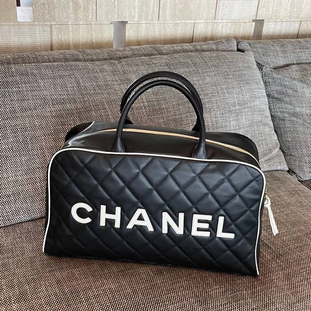 Chanel Vintage 保龄球波士顿旅行袋 尺寸:46Cm