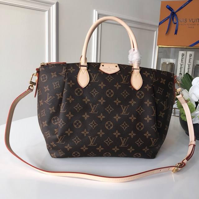 顶级原单 Louis Vuitton Turenne中号手袋回货啦，货号：M48814升级换代啦，原厂进口皮料，真空电镀24K五金，原厂代工码尺寸:40X 26