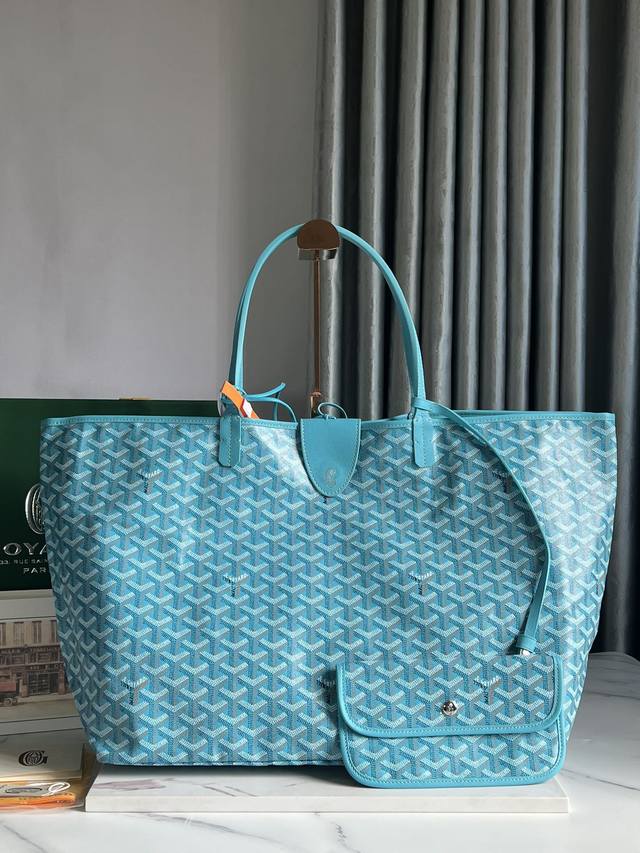 正品级 Saint Louis Gm 限量松石蓝 Goyard 戈雅 经多次研究与改良，不断提升面料与皮质，全方位独家定制只为不断达到客户的高品质要求 底布采用