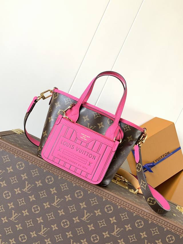 出厂价 顶级原单，变码芯片 M12106玫红 M12099黑色 M12109卡其 Neverfull Bandoulière Inside Out Bb 手袋本