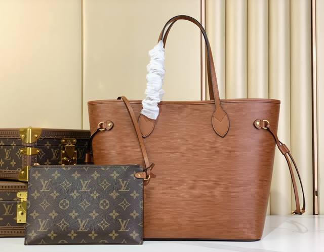 顶级原厂 Neverfull 中号手袋 M11930黑色 M12195绿色 M12755红色 M12746棕色 水波纹 2024秋冬新品经典回归，奢华的 Epi