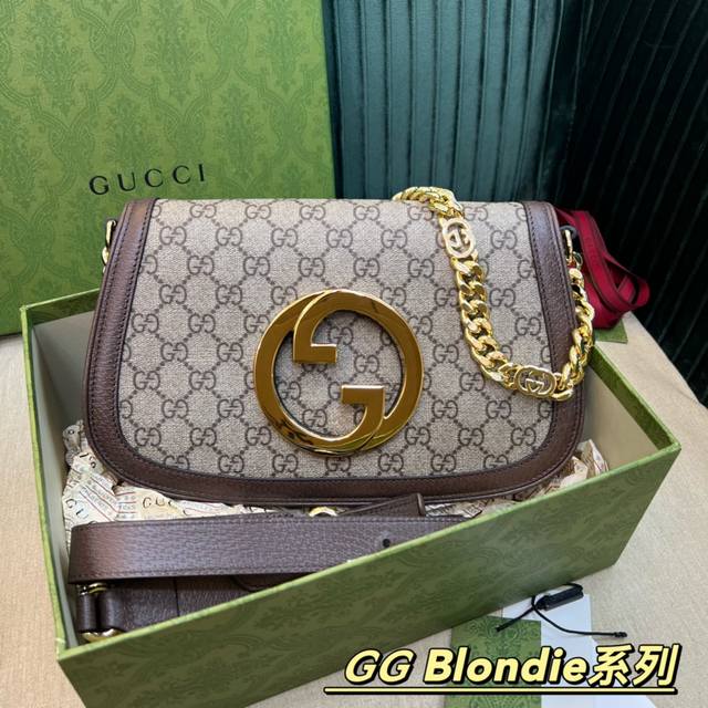 原厂皮 大货 腋下包法背节细699268 配搭五全金条链 Gucci Blondie扣互拿到手的真很绝 金五皮料质感份足很量配搭了条两替肩换带 随时随地换更以可