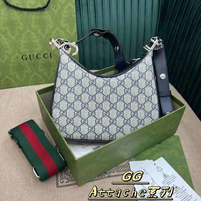 原厂皮 大货 出品 Gucci Attache 顶级原单 配包装。小号肩背包款号699409 古驰爱的进行曲 系列焕新演绎品牌典藏元素，致敬好莱坞恒久不息的魅力