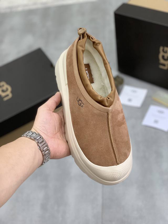 新款 情侣款 Ugg Tasman Weather Hybrid一秒蹬雪地靴 王一博同款经典tasman鞋型之上加入大橘底机能撞色设计环保防水防雪材质兼具时髦与